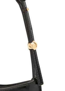 Le Bisou glossed leather shoulder bag