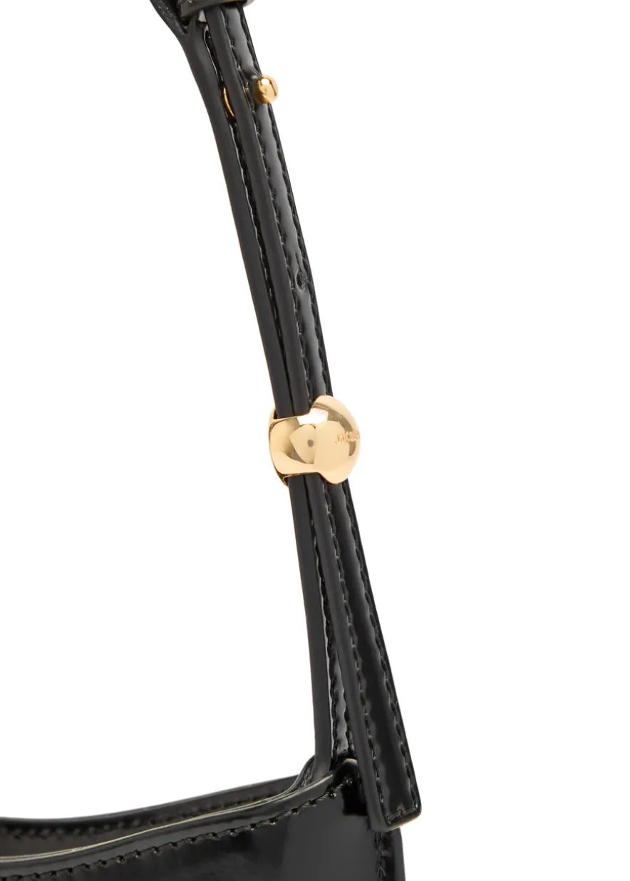 Le Bisou glossed leather shoulder bag