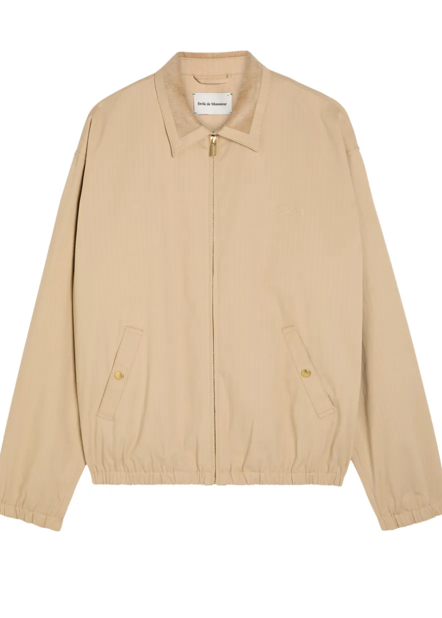 Le Blouson Drôle logo stretch-cotton jacket