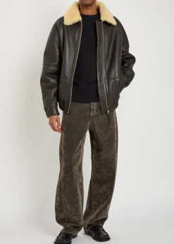 Le Bombardier leather bomber jacket