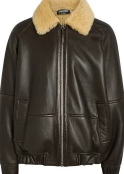 Le Bombardier leather bomber jacket