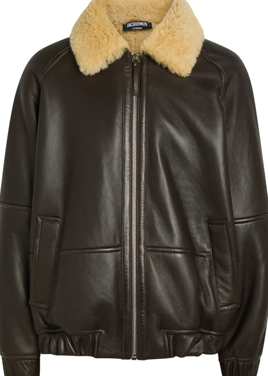 Le Bombardier leather bomber jacket
