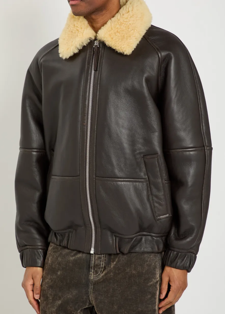Le Bombardier leather bomber jacket