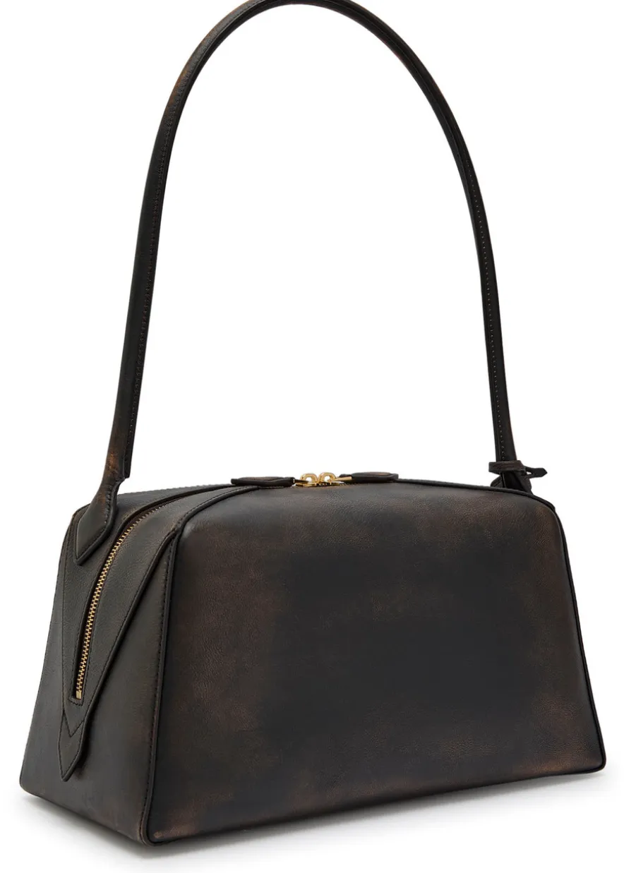Le Bulldog grained leather shoulder bag