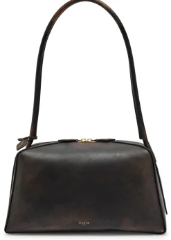 Le Bulldog grained leather shoulder bag