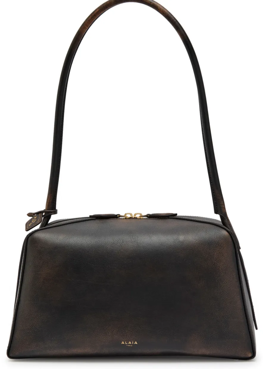 Le Bulldog grained leather shoulder bag