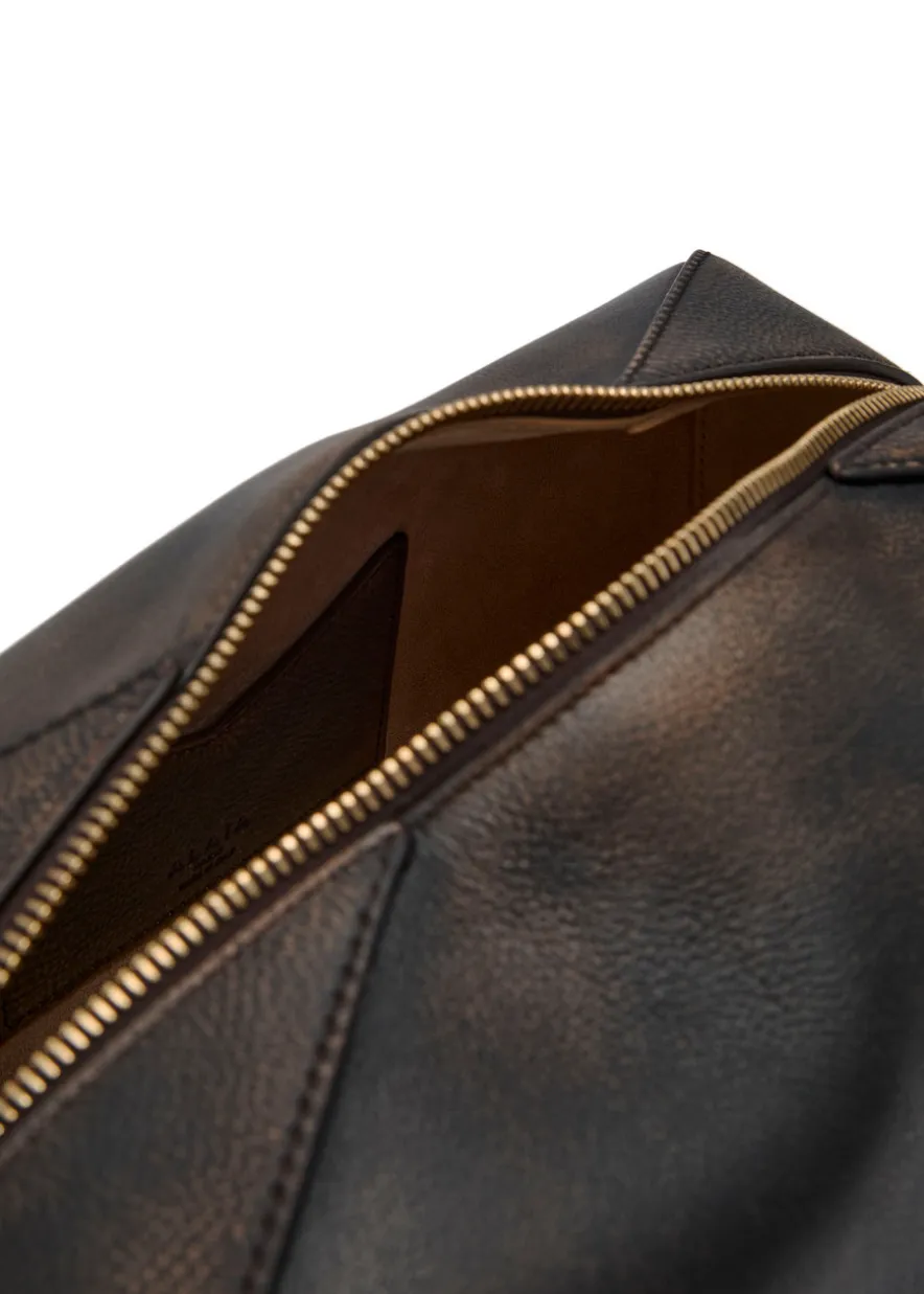 Le Bulldog grained leather shoulder bag