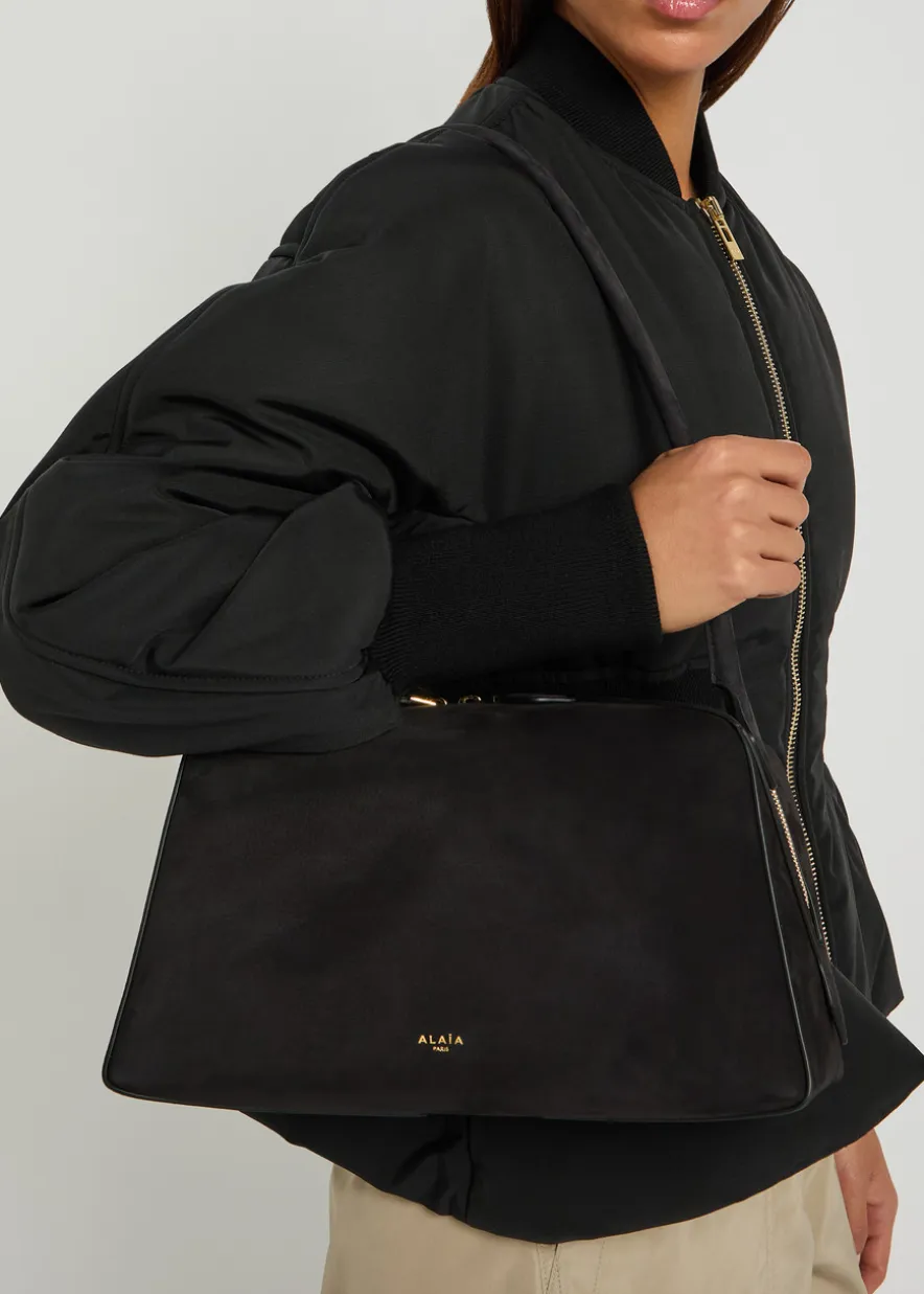 Le Bulldog grained nubuck shoulder bag