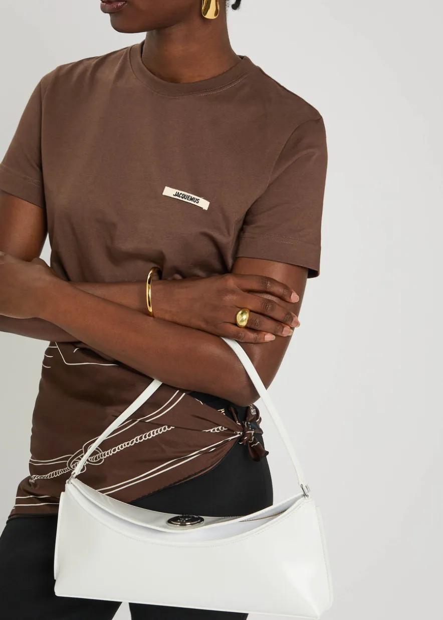 Le Calisson glossed leather shoulder bag