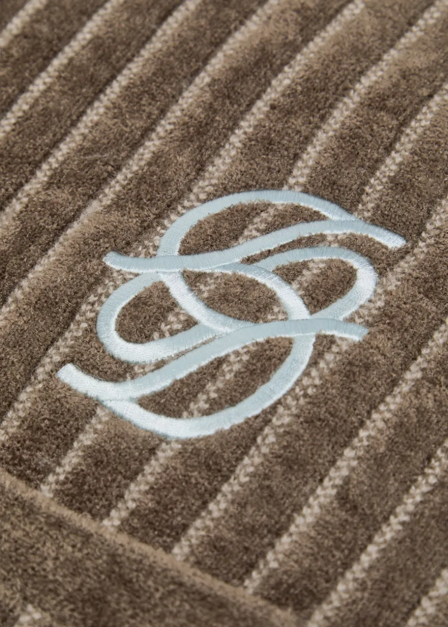 Le Cardigan Monogramme striped terry cardigan