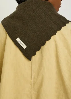 Le Chale Chevron herringbone wool and cashmere-blend scarf