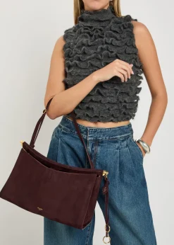 Le Click Pocket 35 nubuck shoulder bag