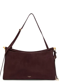 Le Click Pocket 35 nubuck shoulder bag