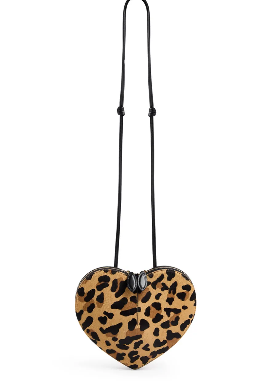 Le Coeur leopard-print calf hair crossbody bag