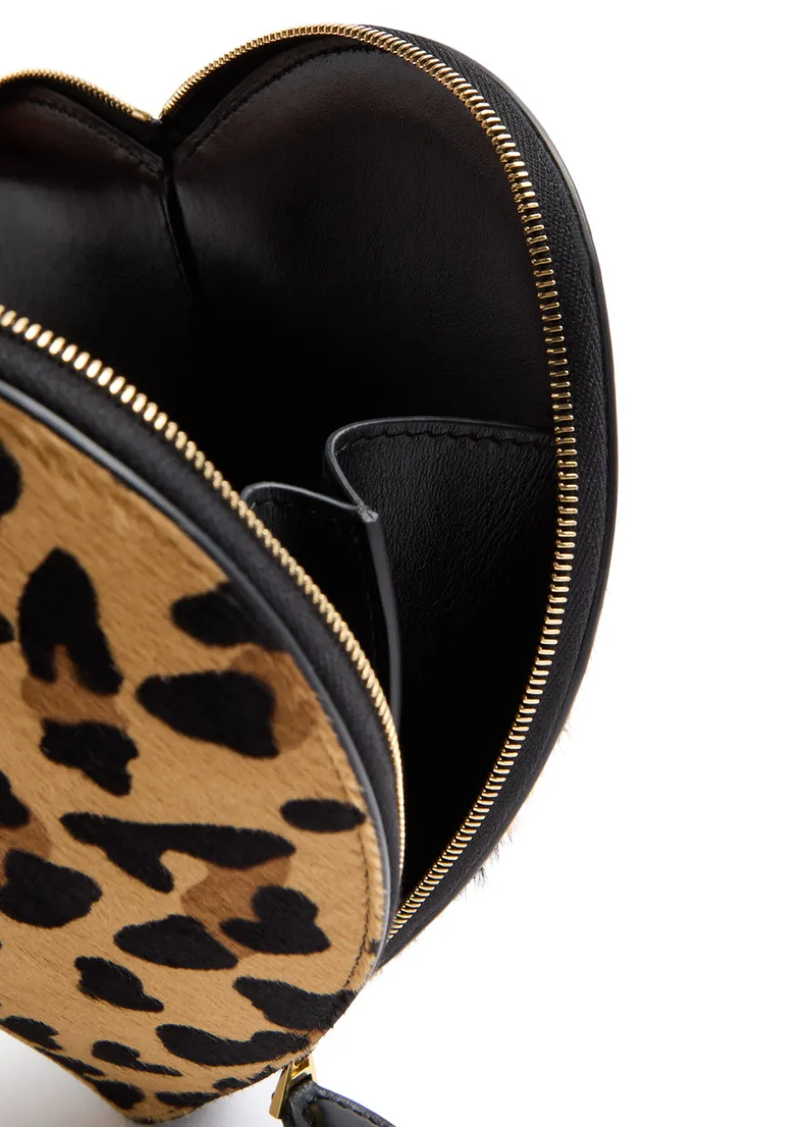Le Coeur leopard-print calf hair crossbody bag