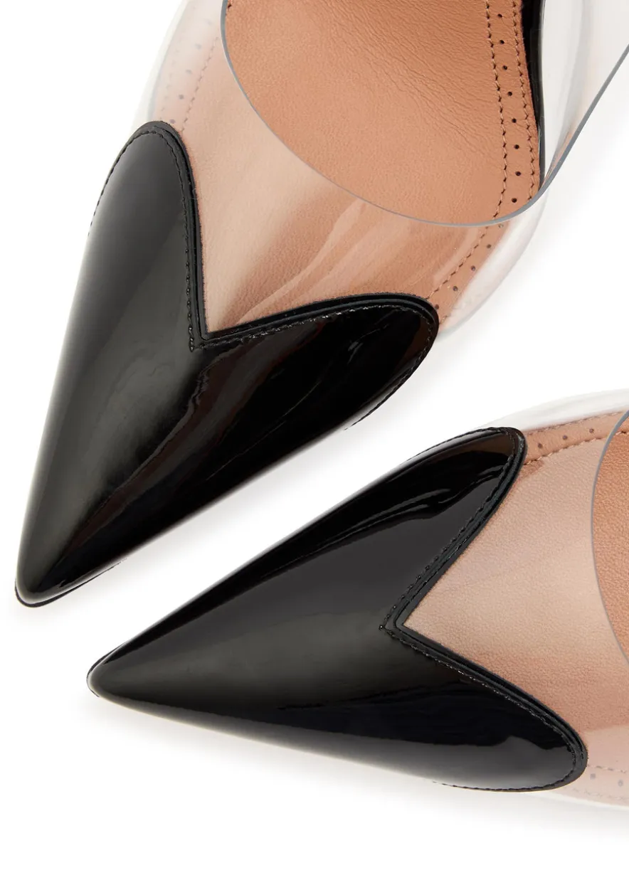 Le Coeur 90 patent leather slingback pumps