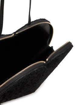 Le Coeur shearling cross-body bag