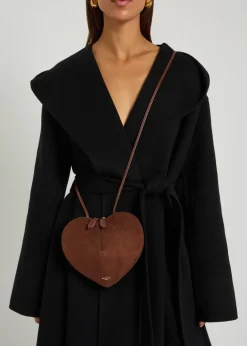 Le Coeur suede cross-body bag