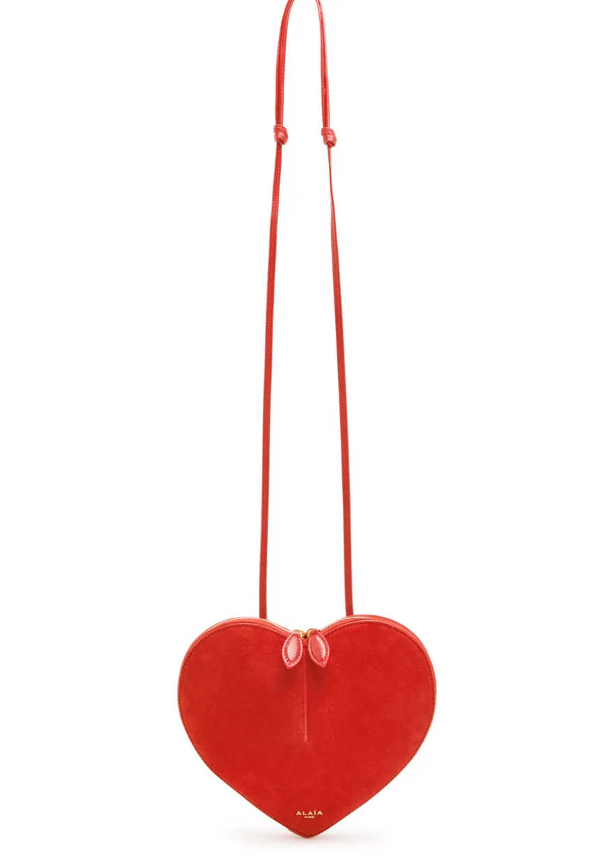 Le Couer suede and leather cross-body bag