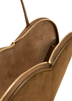 Le Couer suede and leather cross-body bag