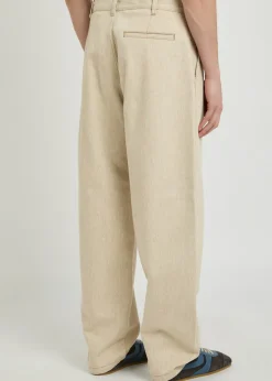 Le De-nimes Paysan wide-leg cotton-blend trousers
