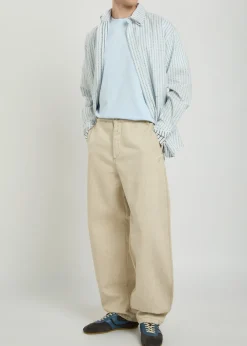 Le De-nimes Paysan wide-leg cotton-blend trousers