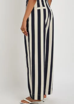 Le de-Nîmes Parasol striped denim trousers