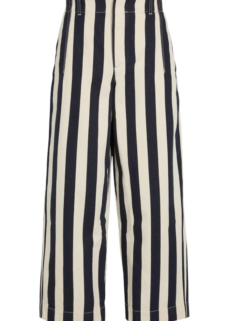 Le de-Nîmes Parasol striped denim trousers
