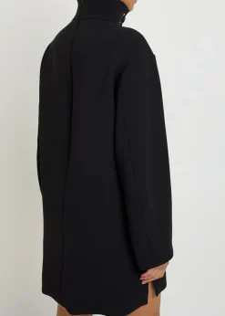 Lee lace-up crepe mini dress