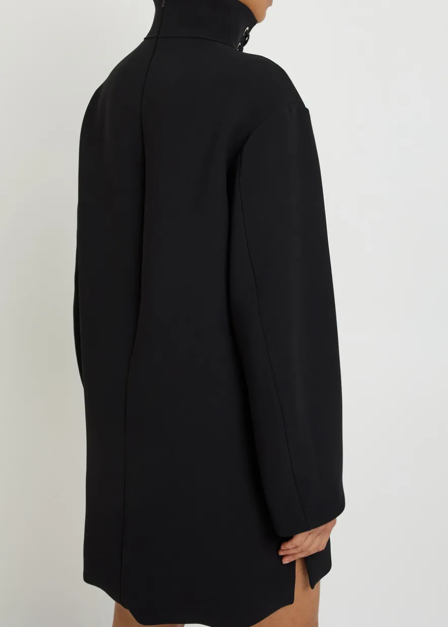 Lee lace-up crepe mini dress