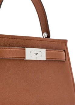 Lee Radziwill mini pebbled leather top handle bag