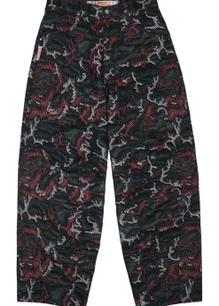 Leggenda patterned barrel-leg cotton trousers