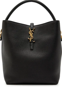 Le 37 grained leather bucket bag