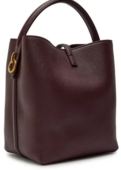Le 37 grained leather bucket bag