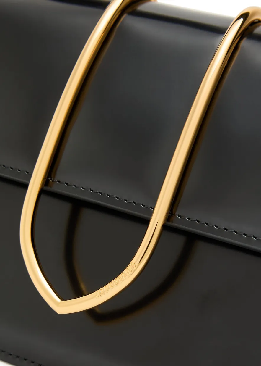 Le Grand Bambino glossed leather top handle bag