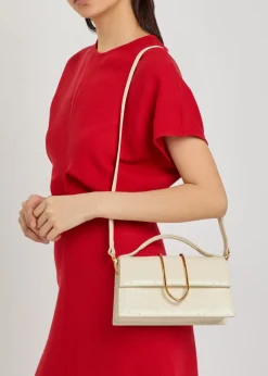 Le Grand Bambino polka dot leather top handle bag