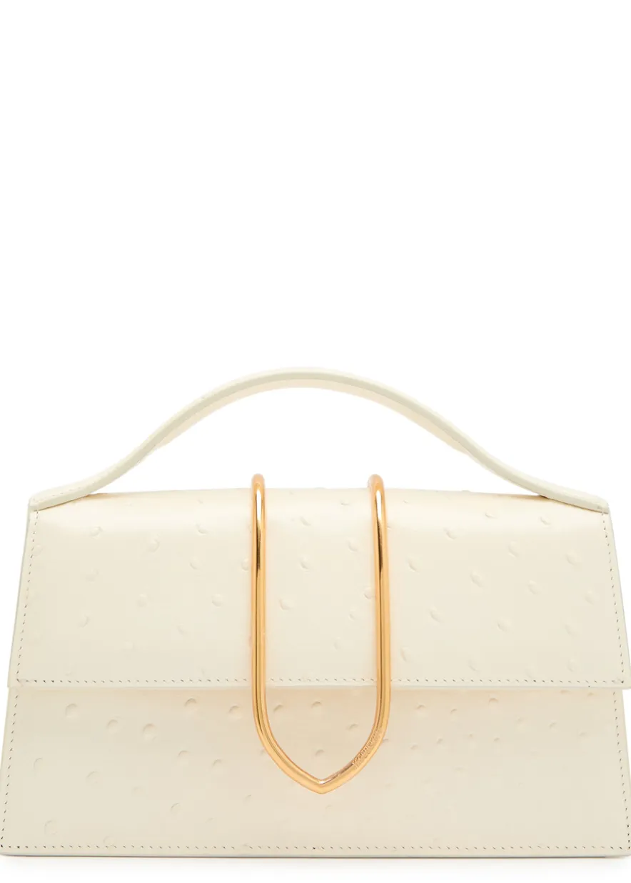 Le Grand Bambino polka dot leather top handle bag