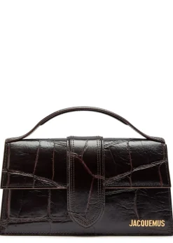 Le Grande Bambino crocodile-effect leather top handle bag
