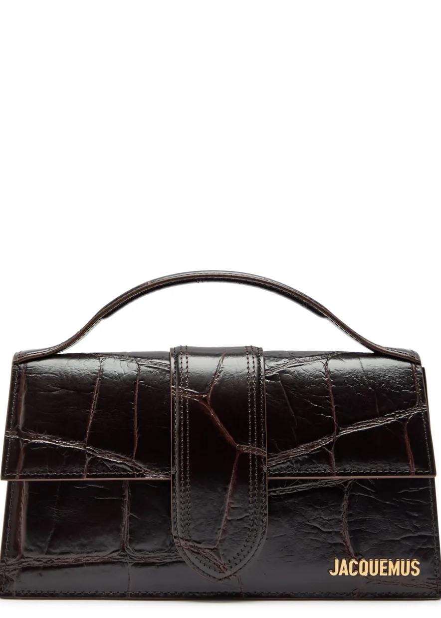 Le Grande Bambino crocodile-effect leather top handle bag