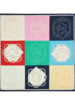 Le Grand Foulard Hippocampe printed silk scarf