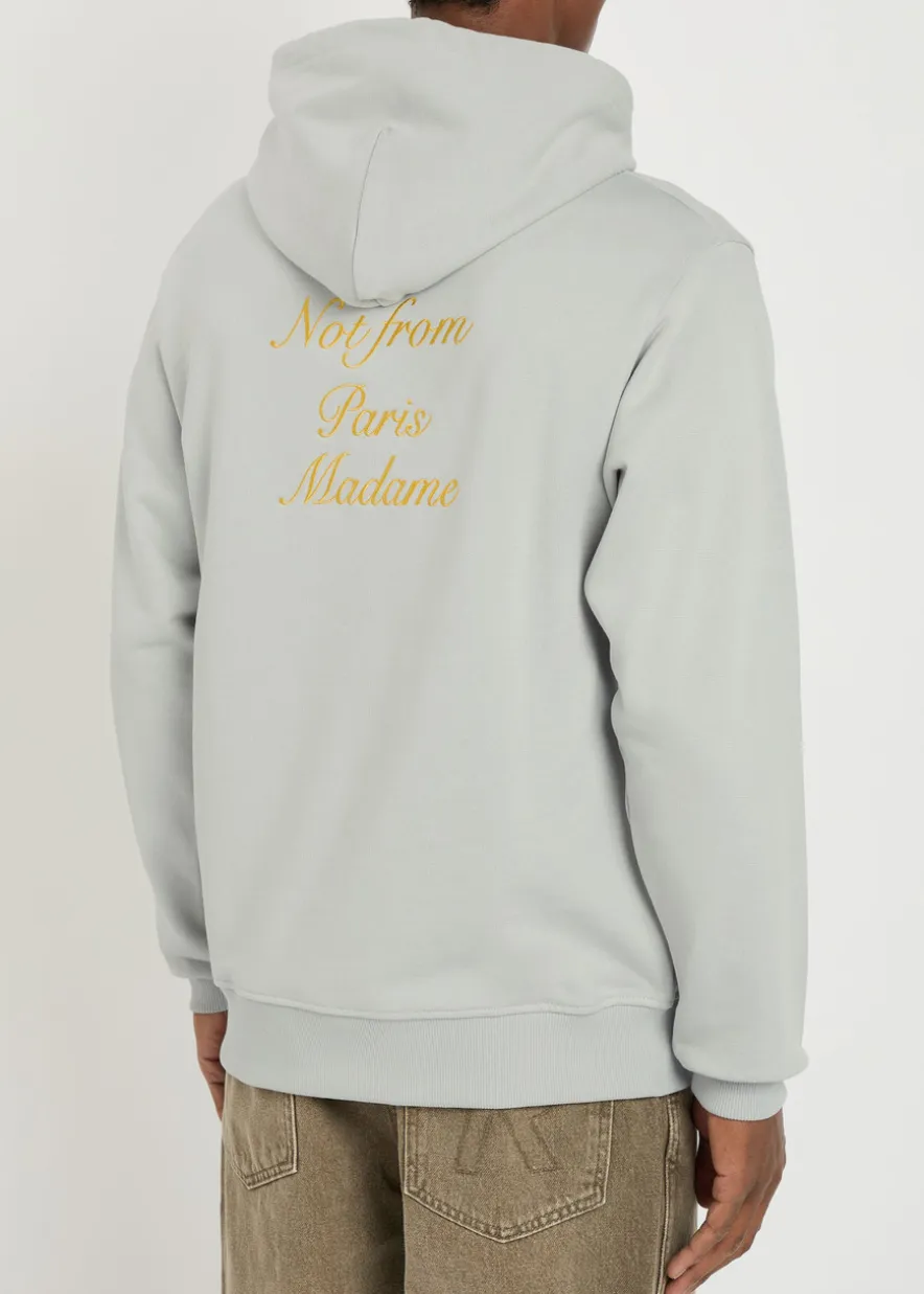 Le Hoodie Slogan Calligraphy hooded cotton sweatshirt