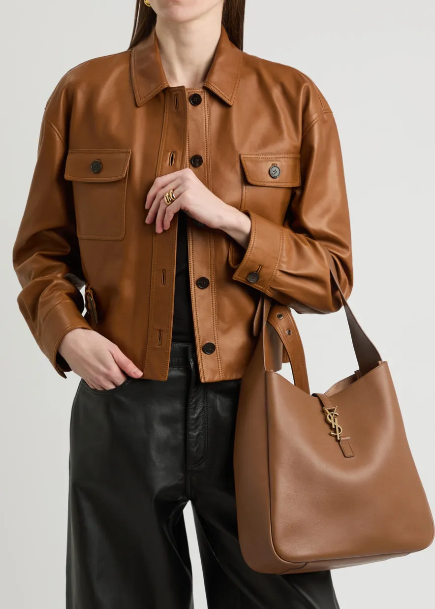 Le 5 à 7 large leather hobo bag