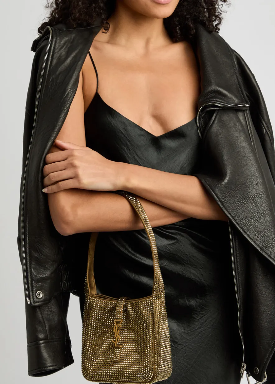 Le 5 à 7 mini embellished satin shoulder bag