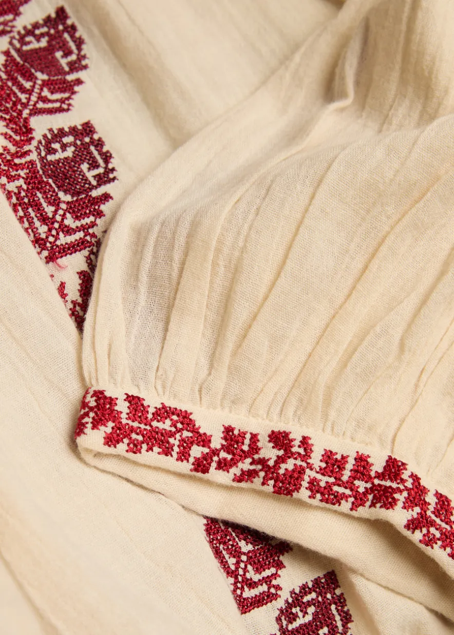 Lena embroidered cotton blouse