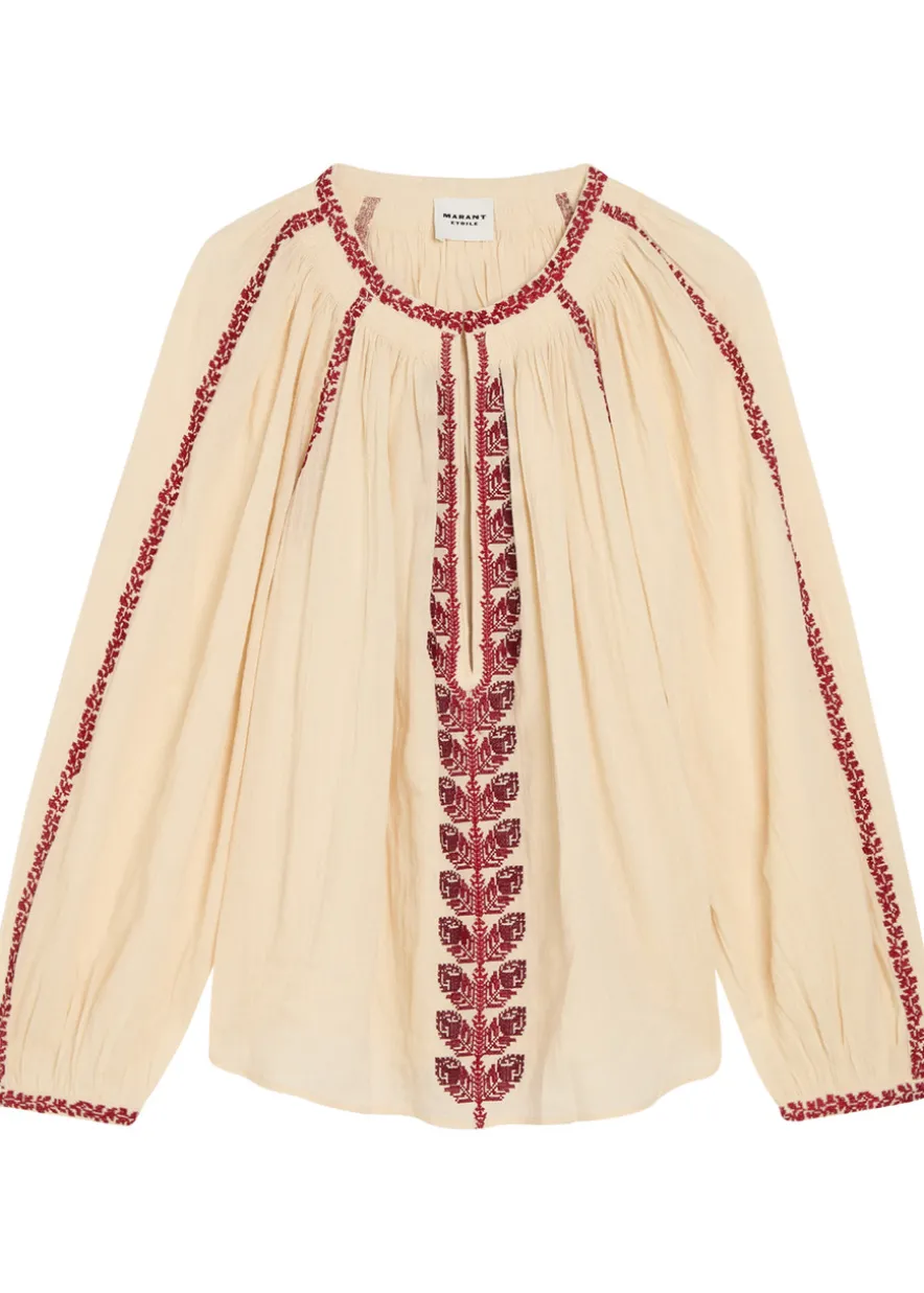 Lena embroidered cotton blouse