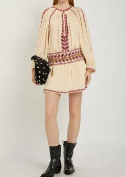 Lena embroidered cotton blouse