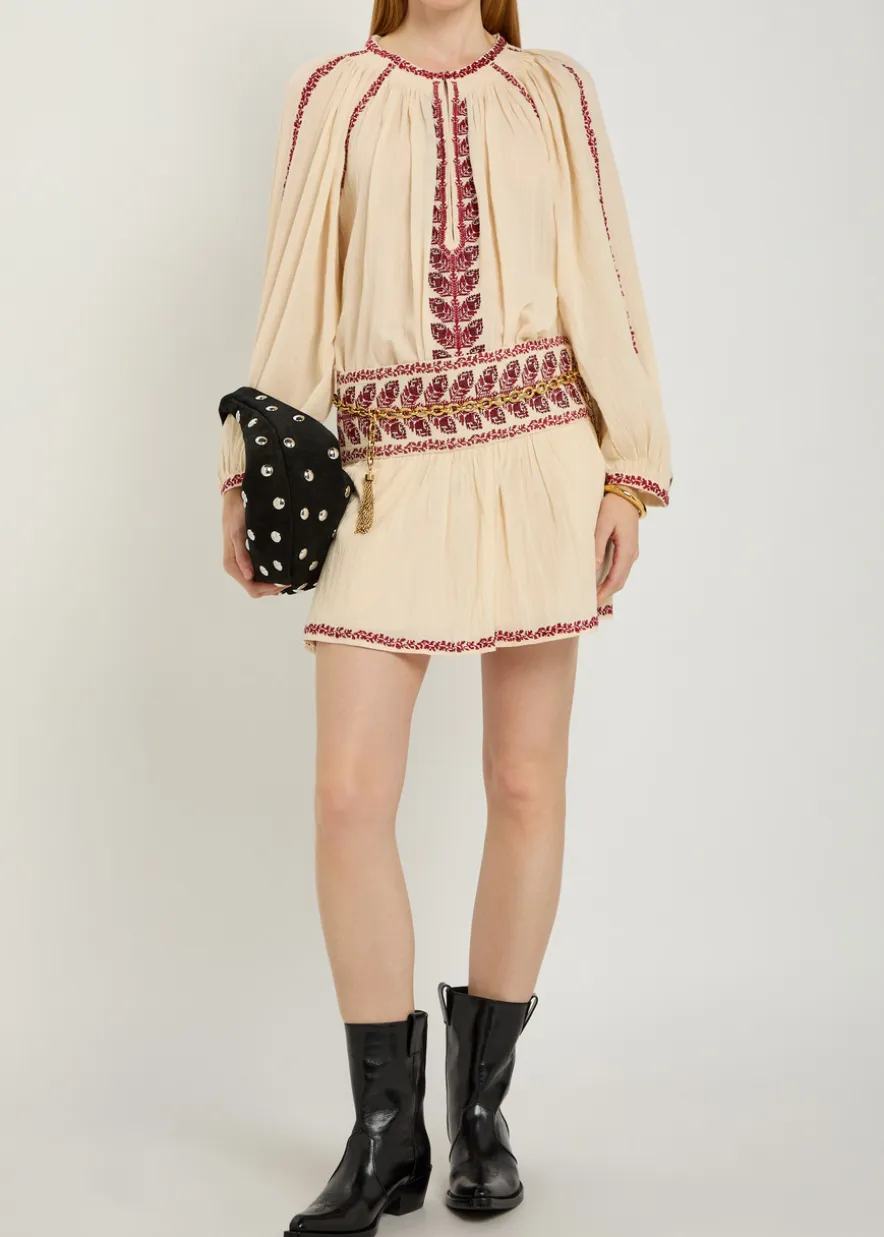 Lena embroidered cotton blouse