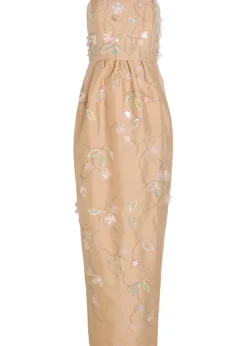 Lena floral bead-embellished maxi dress