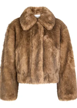 Lena quilted faux fur jacket