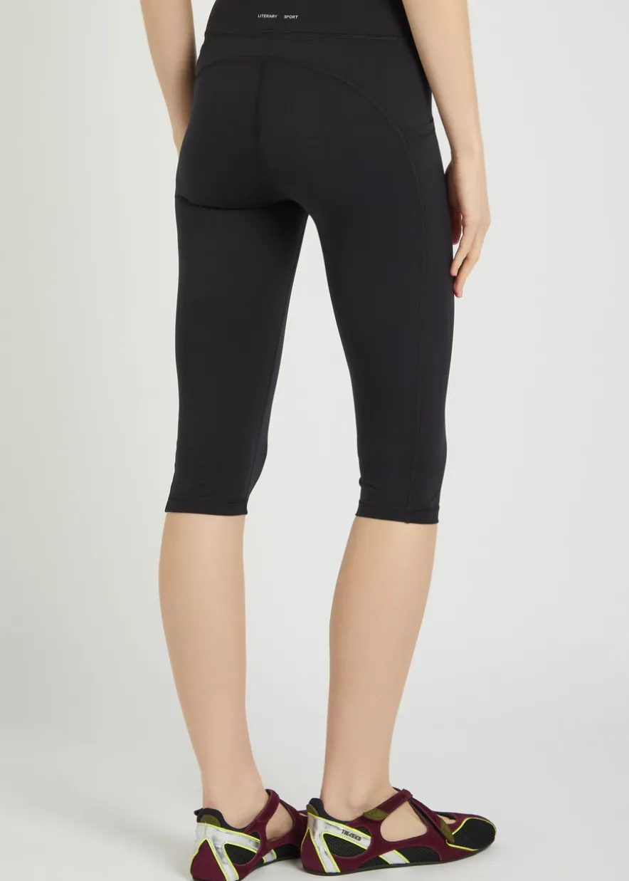 Lena stretch-jersey capri leggings